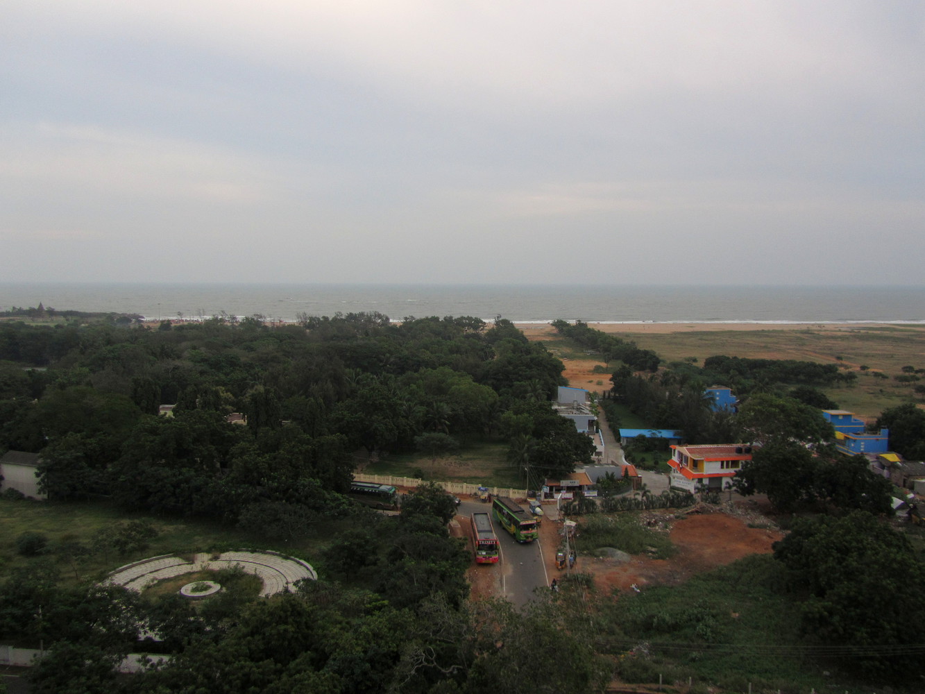 View of a town and sea from the top